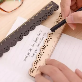 Винтажная деревянная линейка MOONBIFFY 15 см