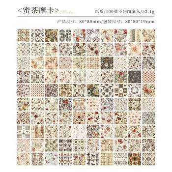 Винтажная клейкая бумага Mr. Paper, 6 стилей