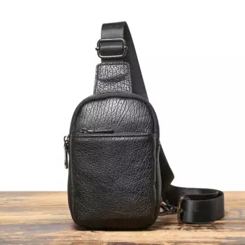 Винтажная кожаная мужская нагрудная сумка из воловьей кожи, мини-сумка через плечо для телефона, повседневный маленький рюкзак на плечо