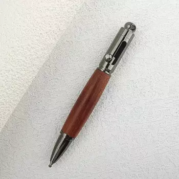 Винтажная миниатюрная портативная металлическая деревянная шариковая ручка с болтом, творческая Студенческая ручка для письма, художественные Письменные ручки, офисные принадлежности