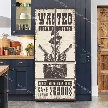 Винтажная наклейка на холодильник BOUSSAC