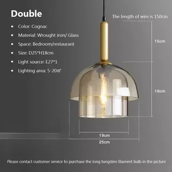 Винтажная стеклянная люстра JIANKEXING шампанского цвета