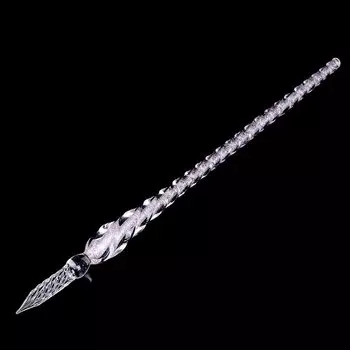 Винтажная стеклянная перьевая ручка SD&HI