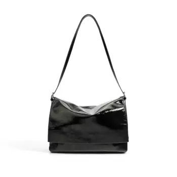 Винтажная сумка 2024, масляная восковая кожаная сумка через плечо на одно плечо, простые сумки-тоут большой вместимости и сумки