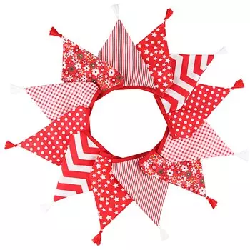 Винтажная тканевая гирлянда INFEI с цветочным принтом