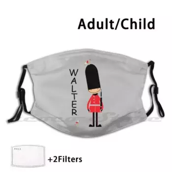 Винтажная забавная маска в виде Лондонской королевы и солдата Великобритании в ретро стиле, Подарочная маска из ткани, многоразовый фильтр с принтом