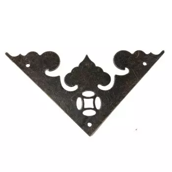 Винтажная железная треугольная угловая деревянная коробка 20 шт., чехол в китайском стиле, искусственная фурнитура 58 мм