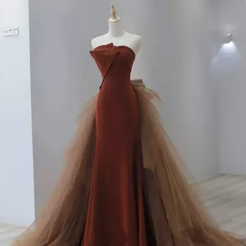 Винтажное банкетное платье карамельного цвета в стиле знаменитостей, свадебное платье невесты в китайском стиле, сексуальное платье с открытыми плечами, женское вечернее платье Макси