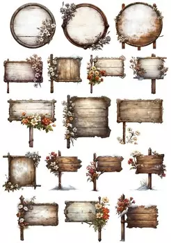 Винтажные акварельные наклейки BLINGIRD для скрапбукинга