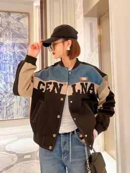 Винтажные бейсбольные куртки для женщин, Зимняя мода, большие размеры, Харадзюку, эстетическое пальто, студенческий Бомбер, куртка в Корейском стиле