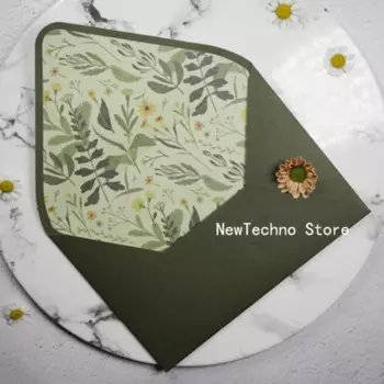 Винтажные конверты MOONBIFFY Авокадо зеленый