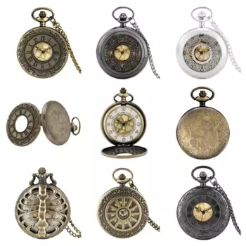 Винтажные кварцевые карманные часы с ожерельем 80 см