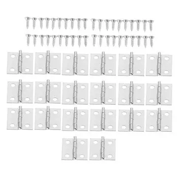 Винтажные мини-петли для дверей Mootvgoo, 20 шт., серебряный/золотой