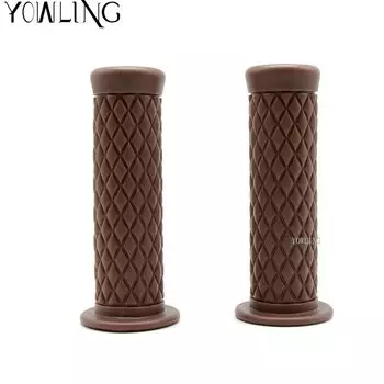 Винтажные мотоциклетные резиновые ручки 7/8 дюйма 22 мм 1 дюйм 25 мм, ручки для Yamaha Kawasaki Suzuki Honda Cafe Racer Bobber