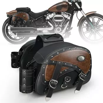 Винтажные мотоциклетные седельные сумки NICECNC для Harley Davidson Touring Road King, водонепроницаемые боковые сумки большой емкости для хранения мотоциклов