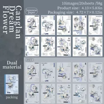 Винтажные наклейки JIANWU Brilliant Flower Series