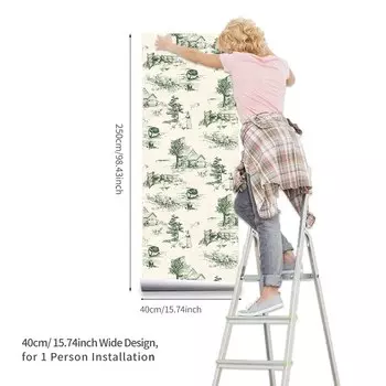 Винтажные настенные стикеры 40 х25, 0 см, съемная фотобумага, водонепроницаемый телефон для ванной комнаты
