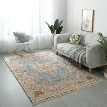 Винтажные персидские ковры для гостиной, европейские коврики, мягкий домашний ковер с кисточками для спальни, Противоскользящие коврики для турецкой местности, напольный дверной коврик