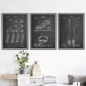 Винтажные постеры для хоккея Kasamanis