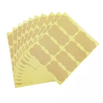 Винтажные пустые наклейки из крафт-бумаги CBTstationery 80 шт.