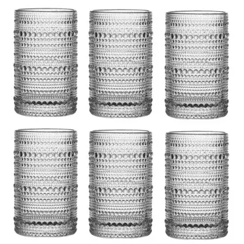 Винтажные стаканы для питья Hobnail, набор коктейльных бокалов, стаканы для воды, набор чашек из 6-бара, набор стеклянных посуды для пива, виски, молока