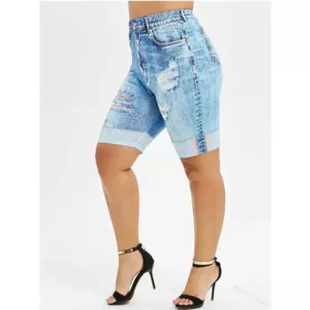 Винтажные женские летние джинсовые шорты для йоги