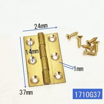 Винтажные золотые Чистая медь петли открываются на 180 градусов маленькая мебель деревянная Подарочная коробка аксессуары для шарниров с винтами, 2 шт.