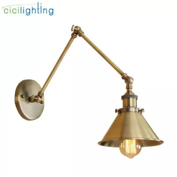 Винтажный бронзовый настенный светильник GY E27