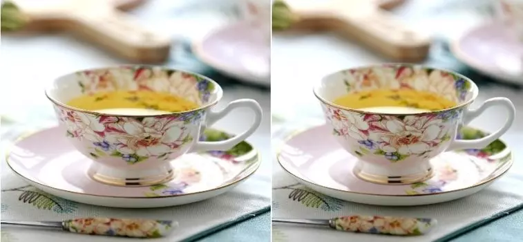 Винтажный чайный набор Bacugi из тонкого костяного фарфора 220 мл