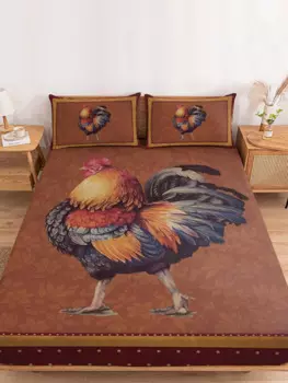 Винтажный чехол на матрас в горошек, с четырьмя углами