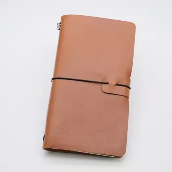 Винтажный дорожный блокнот ручной работы из натуральной кожи из воловьей кожи - гибкий ежедневник для путешественников, идея подарка