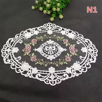 Винтажный кружевной коврик с цветочной вышивкой, салфетка, обеденная подставка для столовых приборов, коврик для кофейной чашки, изолированные подставки, украшение для домашнего рабочего стола