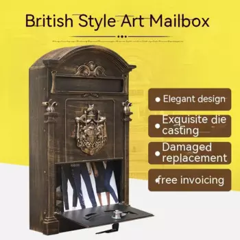 Винтажный металлический почтовый ящик с замком, садовый орнамент, ящик для письма, настенный запираемый почтовый ящик, современный почтовый ящик с замком для отправки