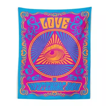 Винтажный музыкальный гобелен A BRIGHT RAINBOW