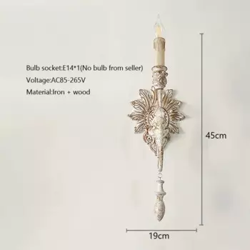 Винтажный настенный светильник Zhiwudeng JK-X1-01 коричневый