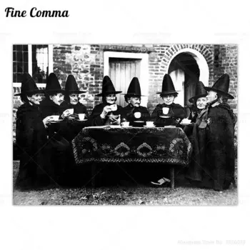 Винтажный плакат Ведьмы чайная вечеринка Fine Comma Style