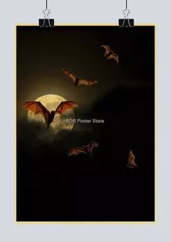 Винтажный постер летучая мышь Lanxihaibao