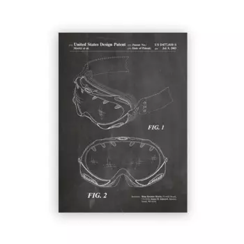 Винтажный постер с лыжами, wall's tale