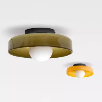 Винтажный стеклянный потолочный светильник CETANT, белый, 5 Вт