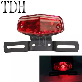 Винтажный светодиодный задний фонарь Lucas с держателем номерного знака, стоп-сигнал, светильник рь для велосипеда, Harley Scrambler Cafe Racer XS650