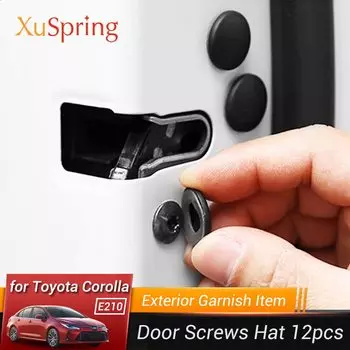 Винты для дверей автомобиля, защитные колпачки, шляпа, 12 шт. для Toyota Corolla 2019 2020 2021 2022 E210, 12 автомобильных аксессуаров