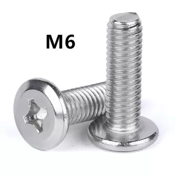 Винты для мебели M6x12/16/20/25/30/35/40/45/50/60 мм из нержавеющей стали 304 с плоской головкой и крестообразным гипотенусом, 20 шт.