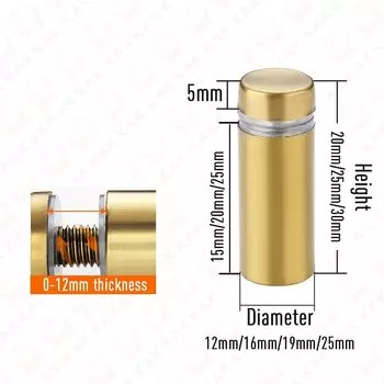 Винты для рекламы KAK, нержавеющая сталь, черные, 20 шт.