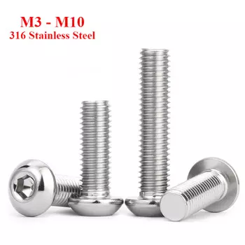 Винты Huiruixin шестигранные с круглой головкой из нержавеющей стали M3-M10
