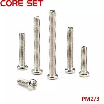 Винты PM2/3 M2 M3 ISO7045 DIN7985 GB818, 100 шт.