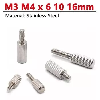 Винты с накатанной головкой GooBetter нержавеющая сталь М3 М4 6/10/16 мм