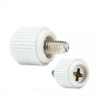 Винты с накатанной головкой WANJINGCHING M3 M4 6 #32 пластик черные белые 10 шт