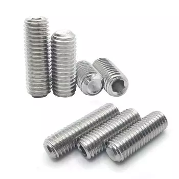 Винты с шестигранной головкой M3 M4 DIN916 304, винты из нержавеющей стали с безголовым шестигранным зажимом 3/4/5/6/8/10/12/16/20 мм, 50 шт.