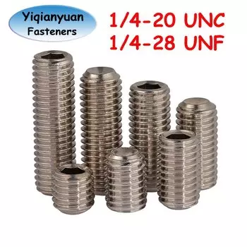 Винты Yiqianyuan 1/4-20 UNC 1/4-28 UNF DIN916 из нержавеющей стали
