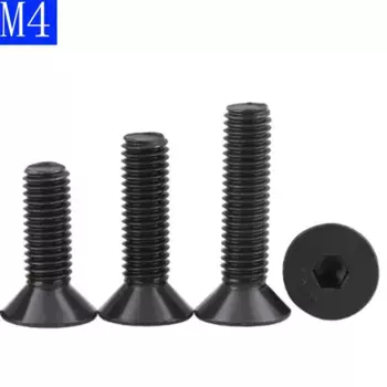 Винты ZHUOWEILE DIN7991 черные легированные сталь М4x4 10.9